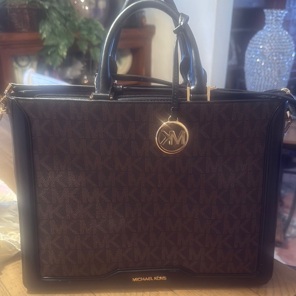 Michael Kors Brown and Black Handbag
